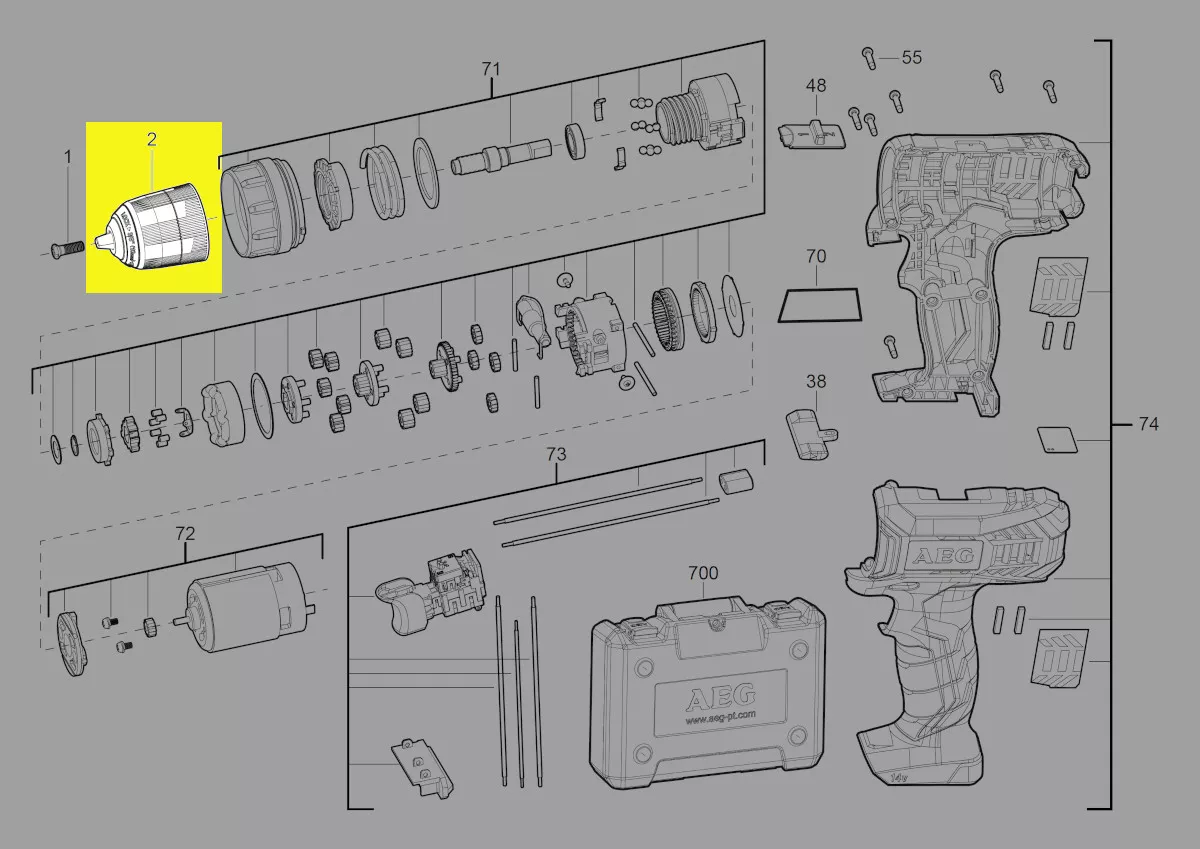 Mandrin réf. 4931454088 AEG